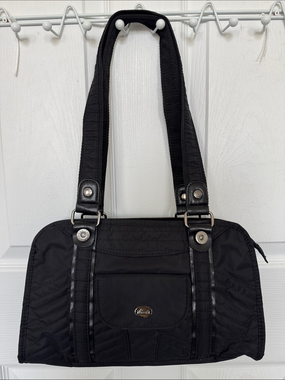 Roots Quality Black Shoulder Bag with Dual Straps